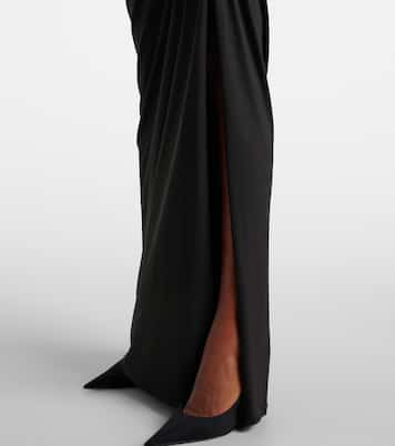 Abito lungo asimmetrico con balze | Victoria Beckham