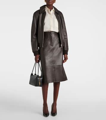 Leather bomber jacket | Yves Salomon