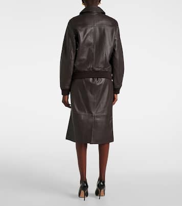 Leather bomber jacket | Yves Salomon
