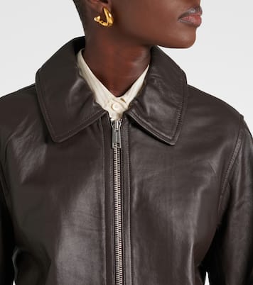 Leather bomber jacket | Yves Salomon