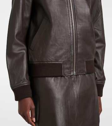 Leather bomber jacket | Yves Salomon