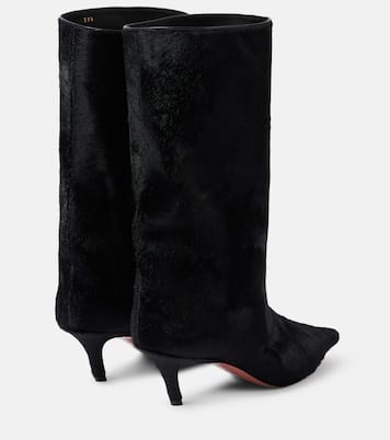 Botas altas Fiona 60 de pelo de becerro | Amina Muaddi