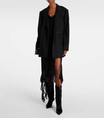 Botas altas Fiona 60 de pelo de becerro | Amina Muaddi
