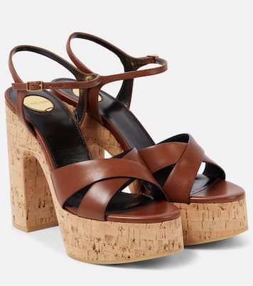 Sandales Bianca 125 à plateau en cuir | Saint Laurent