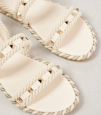 Rockstud Torchon leather sandals | Valentino Garavani