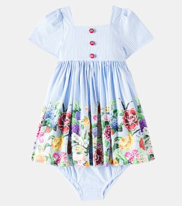 Baby - Abito e culottes in cotone con stampa | Dolce&Gabbana Kids