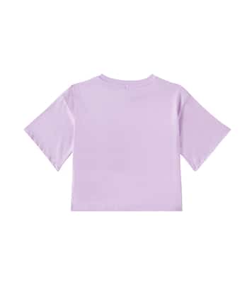 프린트 크롭 코튼 저지 티셔츠 | Stella McCartney Kids
