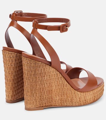 Wedge-Sandalen Sunseeker 110 aus Leder | Aquazzura
