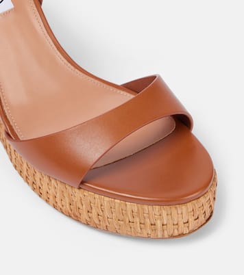 Wedge-Sandalen Sunseeker 110 aus Leder | Aquazzura