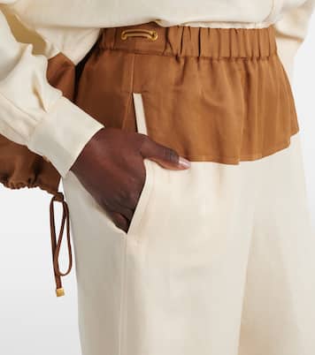 Pantaloni Gestro a gamba larga in lino e seta | Max Mara