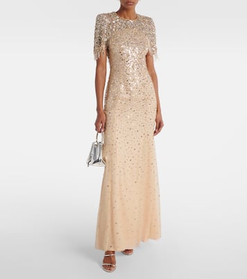 Esna embellished caped gown | Jenny Packham