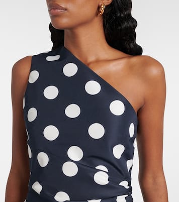 Robe ballon asymétrique à pois | Patou