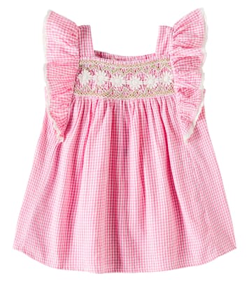 Baby - Abito Martine in cotone a quadri | Louise Misha