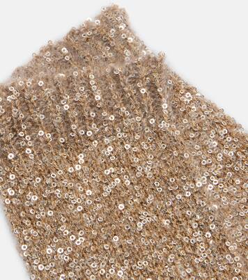 Handschuhe mit Pailletten | Brunello Cucinelli