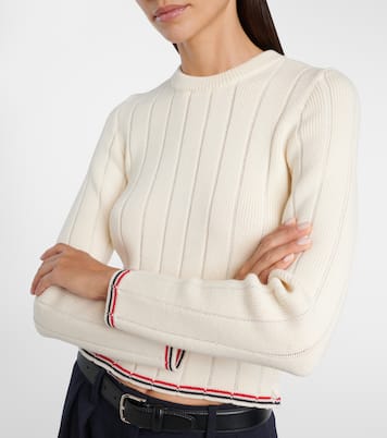 Pullover in lana vergine a trecce | Thom Browne