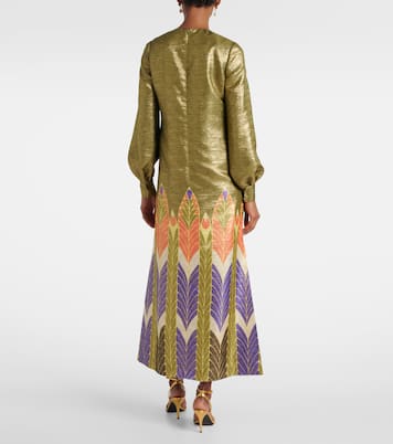 Maxikleid Voyage Imaginaire aus Lamé | Valentino