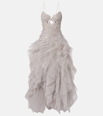 Sureya cutout ruffled tulle gown | Maria Lucia Hohan