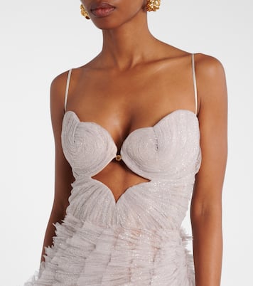Sureya cutout ruffled tulle gown | Maria Lucia Hohan