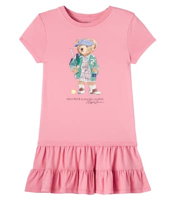 Polo Bear ruched cotton dress | Polo Ralph Lauren Kids