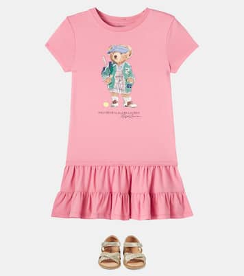 Polo Bear ruched cotton dress | Polo Ralph Lauren Kids