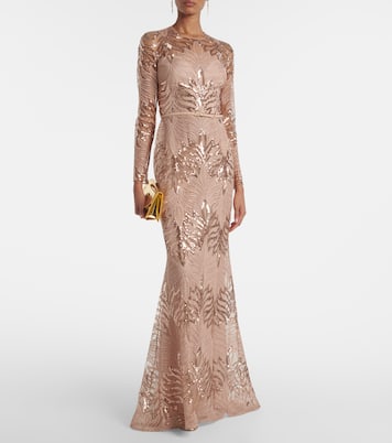 Embroidered sequined tulle gown | Elie Saab