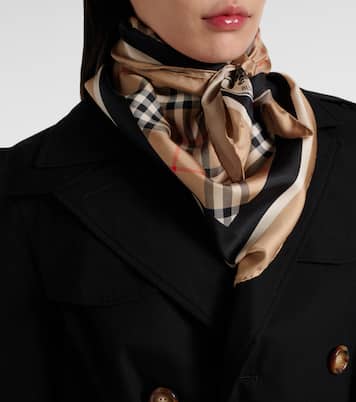 Sciarpa Burberry Check in twill di seta | Burberry