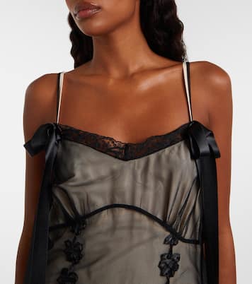 Lace-trimmed sheer midi dress | Simone Rocha
