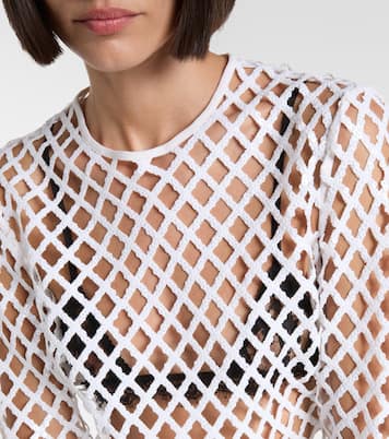 Feather-trimmed sequined minidress | Dolce&Gabbana