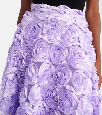 Floral-appliqué maxi skirt | Rotate