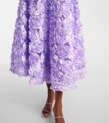 Floral-appliqué maxi skirt | Rotate