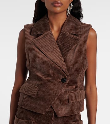 Gilet en velours côtelé de coton | Ganni