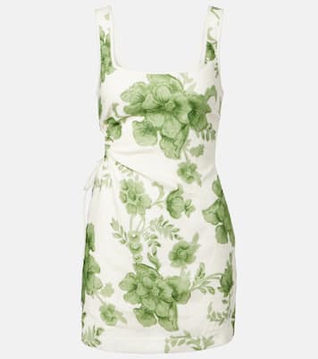 Gardella cutout floral linen minidress | SIR