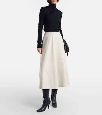 Scarf-detail wool jersey top | Róhe