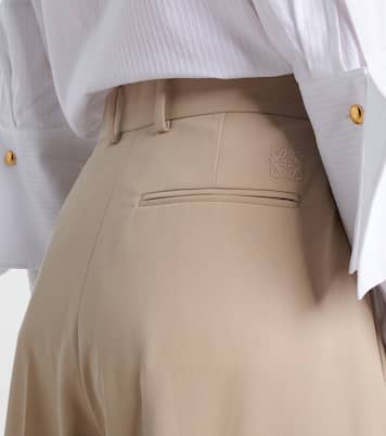 High-rise cotton wide-leg pants | Loewe