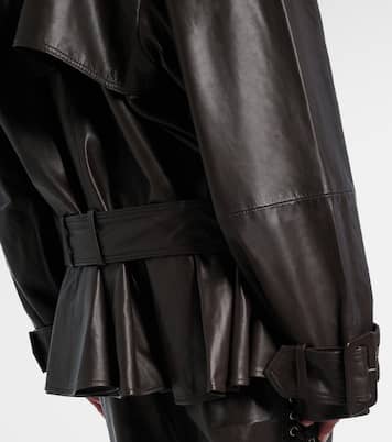 Belted leather biker jacket | Rotate