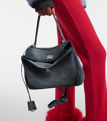 Rodeo 스몰 스웨이드 탑 핸들 백 | Balenciaga