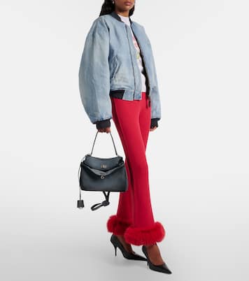 Rodeo 스몰 스웨이드 탑 핸들 백 | Balenciaga