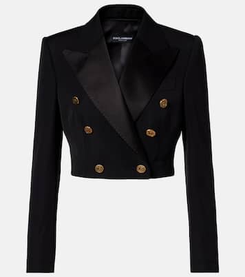 Cropped wool and silk-blend jacket | Dolce&Gabbana