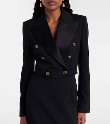 Cropped wool and silk-blend jacket | Dolce&Gabbana