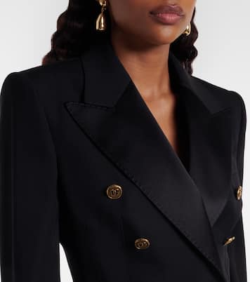 Cropped wool and silk-blend jacket | Dolce&Gabbana