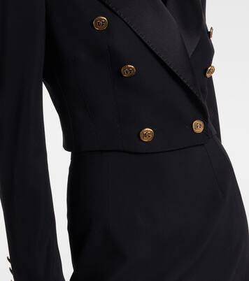 Cropped wool and silk-blend jacket | Dolce&Gabbana