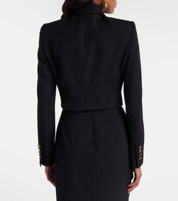 Cropped wool and silk-blend jacket | Dolce&Gabbana
