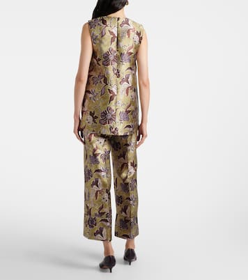 Citron floral cropped pants | Alémais