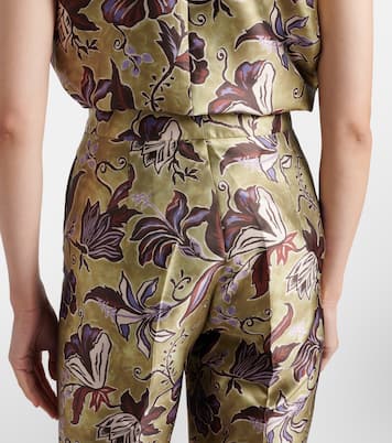 Citron floral cropped pants | Alémais