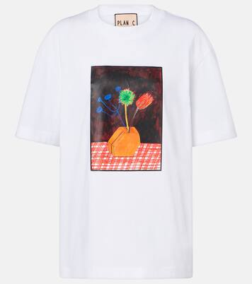 T-shirt in jersey di cotone con stampa | Plan C