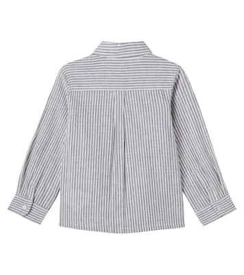 Nathan striped cotton and linen shirt | Bonton