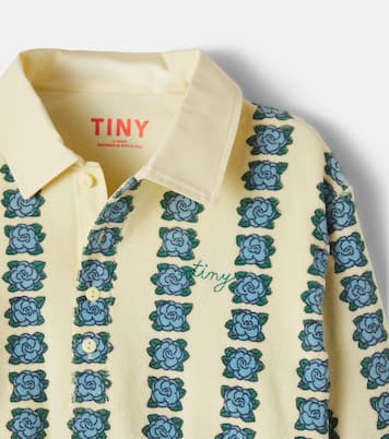 Floral cotton terry polo shirt | Tinycottons