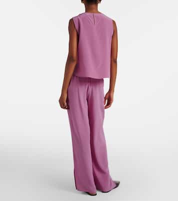 Loreto silk crêpe wide-leg pants | Asceno