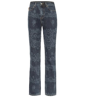 Jeans rectos de tiro alto | Ganni