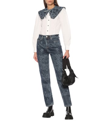 Jeans rectos de tiro alto | Ganni